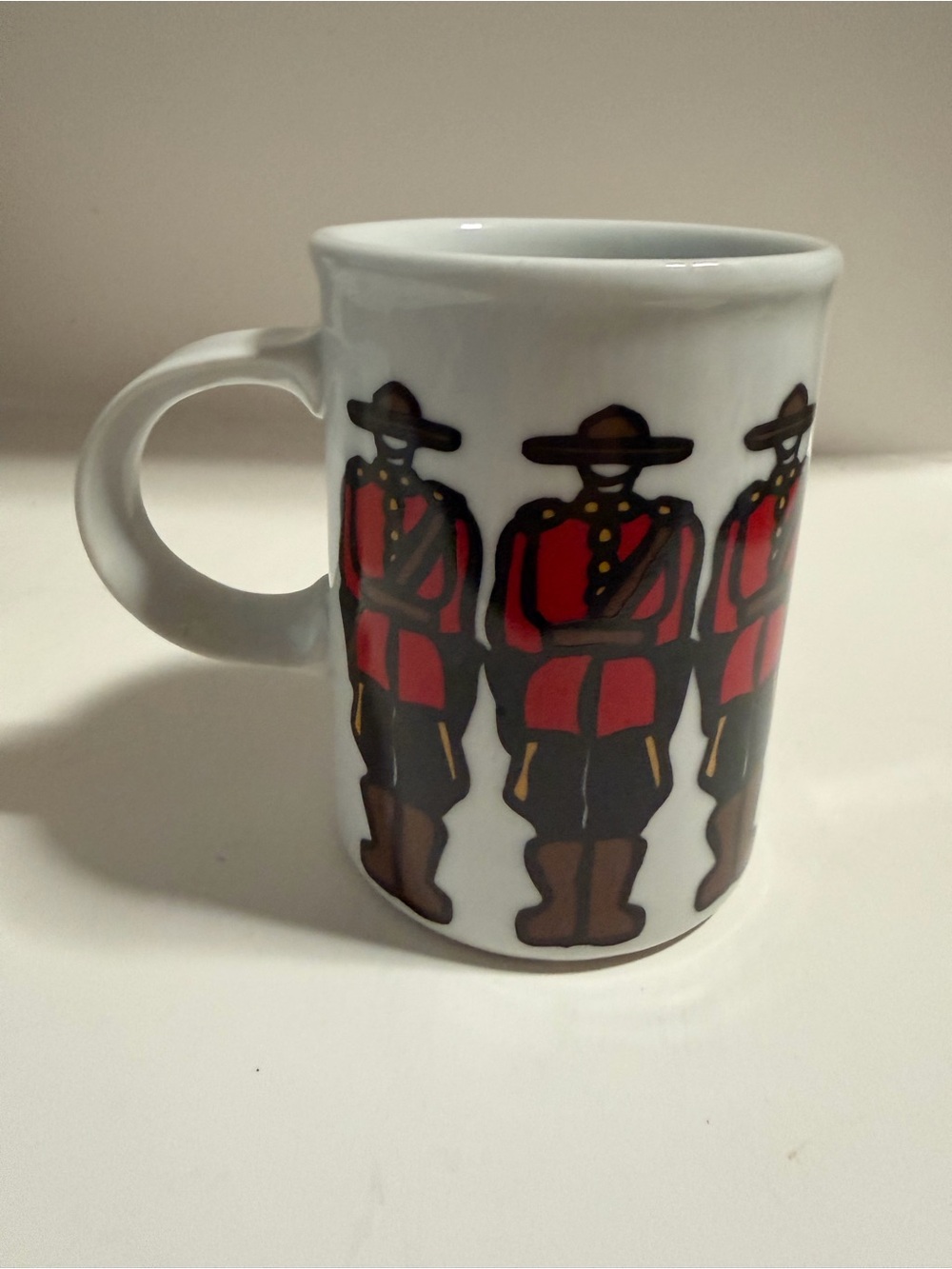 Marc Tetro Canada RCMP Mountie Novelty Ceramic Coffee Mug White 12 fl oz